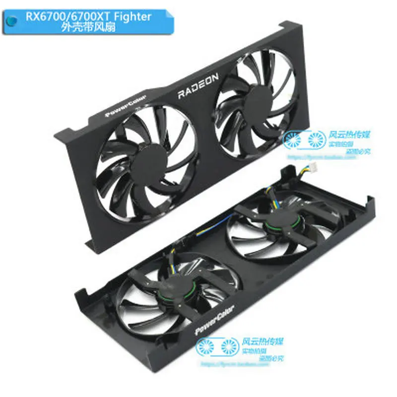 Nuevos ventiladores de carcasa de marco para PowerColor RADEON RX5500XT RX6600 RX6600XT RX6700 RX6700XT tarjeta gráfica de combate
