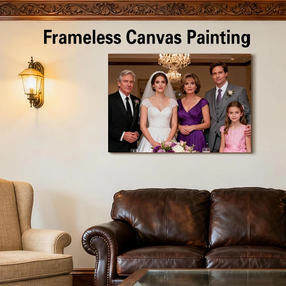 

1pc Frameless Personalize Custom Photo family Print Classic Movie Pictures Home Decor Wall Pictures For Living Room