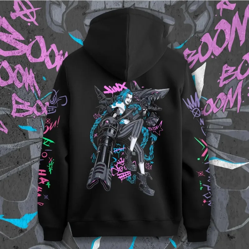 

2025 New 3D Fashion Printed Anime Game Men's and Women's Long Sleeve Casual Polyester Fiber Hoodie Sportswear