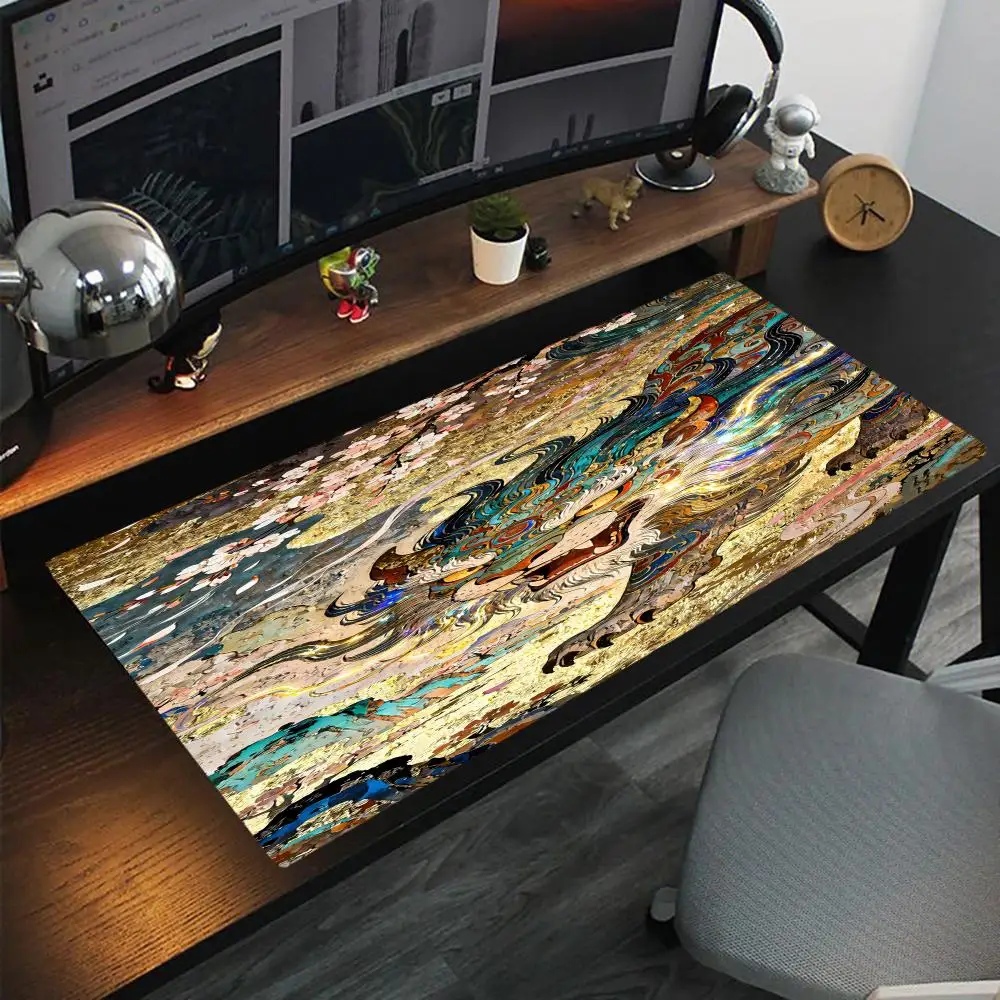 

Auspicious beast: Gorgeous RatMouse Pad Oversized lock edge mouse pad for gaming computer keyboard and desk