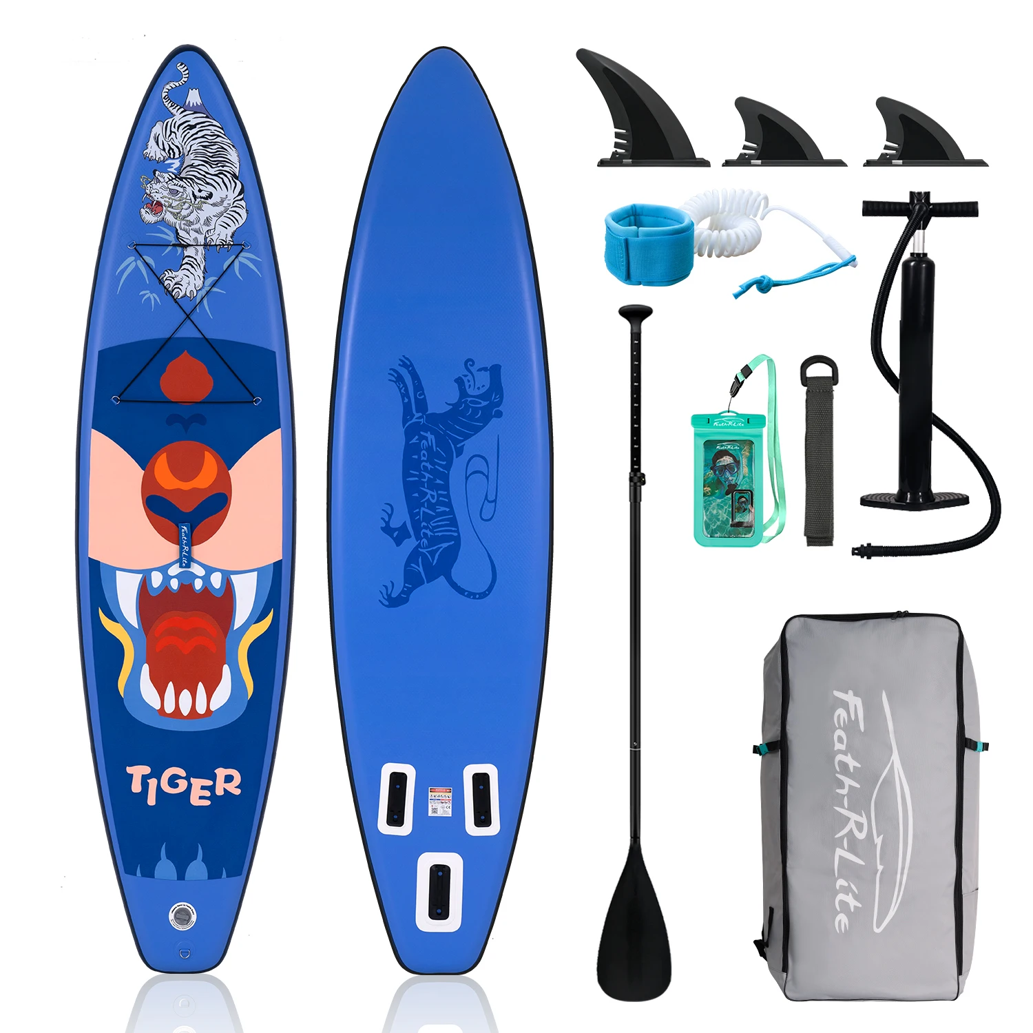 Funwater Stand Up Paddle Board Surfboard Inflatable Stand Up Paddling Board Surf Sup Board 335*83*15CM with Accessory Load 150kg