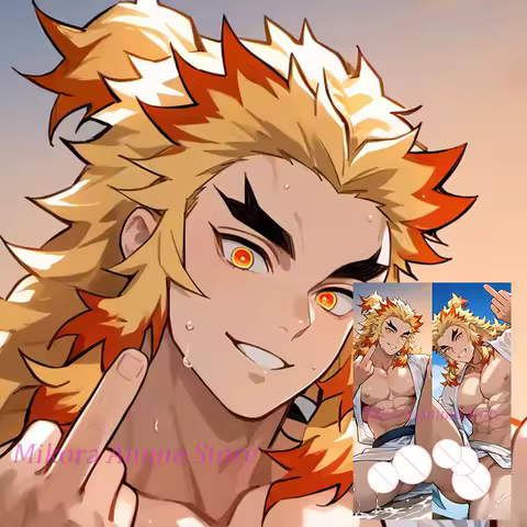 Dakimakura Kyoujurou Rengoku Anime Body Pillow Cover Double Sided Print Life Size Pillowcase Gift