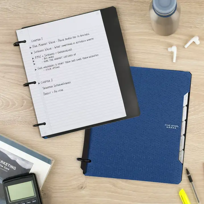 Five Star Flex 1" Refillable Notebook, Pacific Blue (293280B-WMT23)