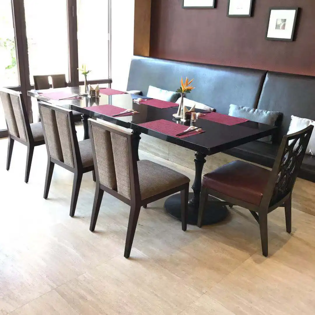 #Commercial Solid Wood Dining Chair for Hotel Restaurant Cafe/Reception Use with High Elastic Sponge