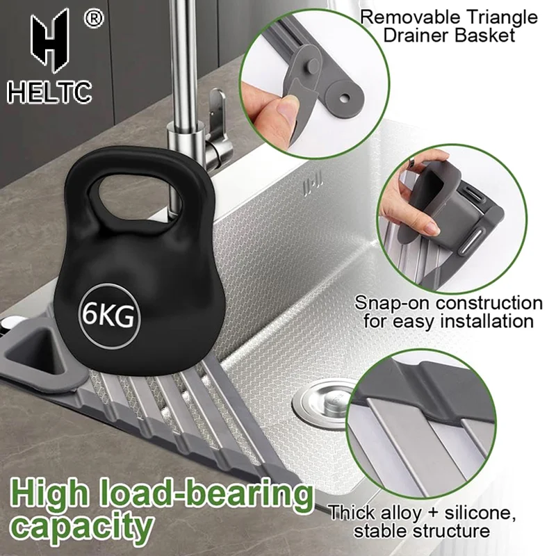 

46*32 см большая прочная свернутая угловая полка для раковины треугольная складная кухонная раковина-органайзер над раковиной сушилка для посуды кухня