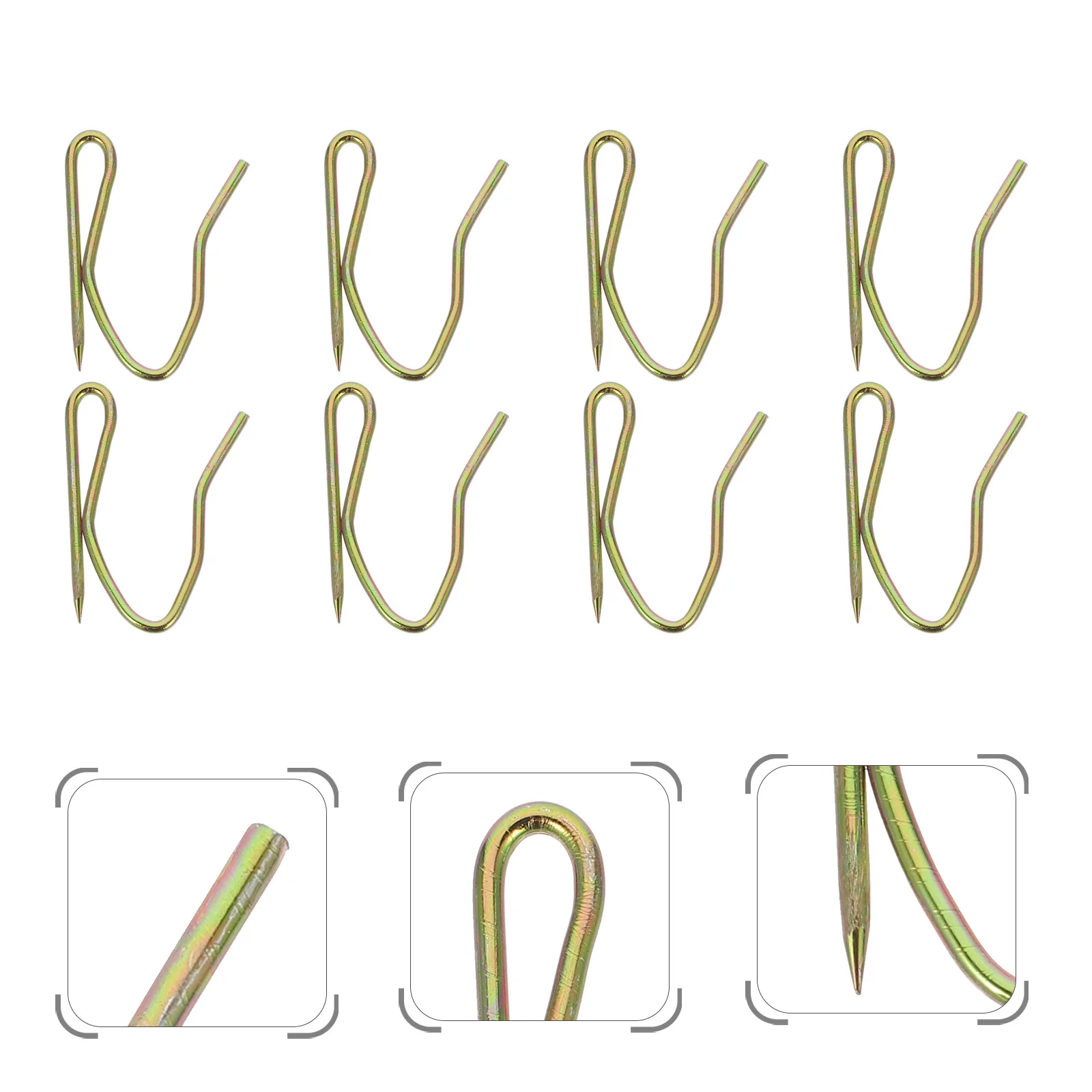 

100Pcs Iron Curtain Hooks S-Shaped Sharp Needle Metal Sturdy Rustproof Curtain Hanging Accessories for Home Bathroom