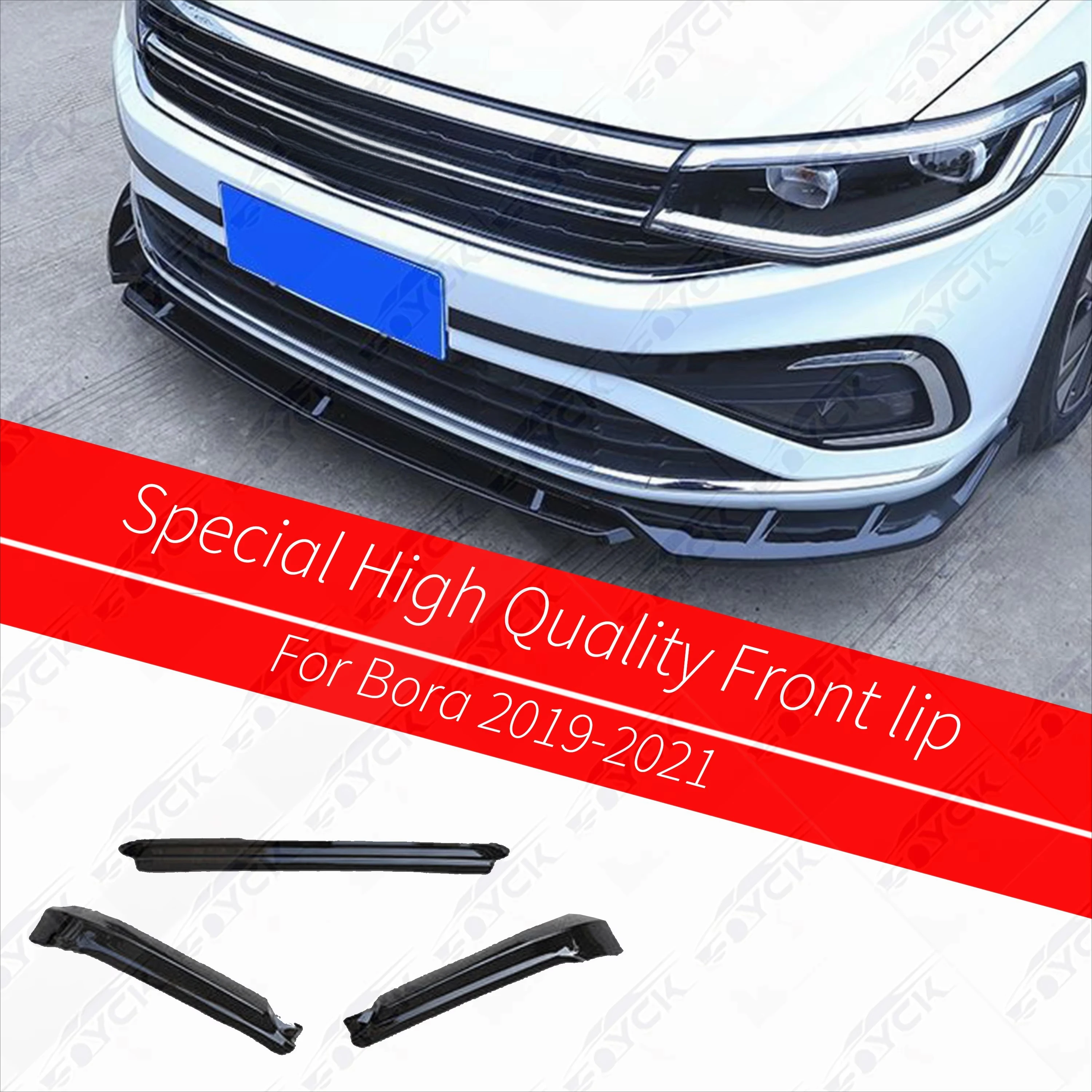 

Car Front Bumper Lip for Bora 2019-2022 Front Lip Splitter Spoiler 3PCS Style Body Parts
