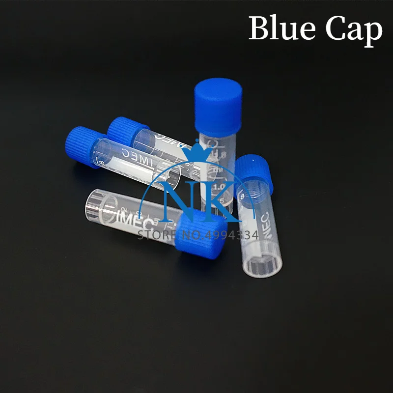 Tubos de Congelamento de Laboratório com Tampa Rosca, Tubo Centrífuga PP, Frascos Volume, Graduação, 24 Unidades por lote, 1,8 ml