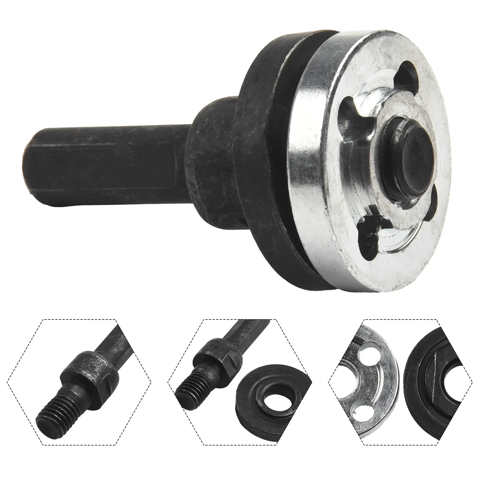 Angle Grinder Adapter 10mm Triangular Handle Electric Drill To Angle Grinder Connecting Rod Adapter Accessories Steel