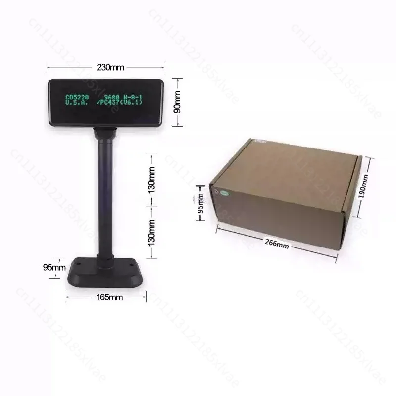 USB Port Dual Black White Customer Display Pole Retail Store POS Terminal Price Screen Supermarket Cashier Client Display Panel