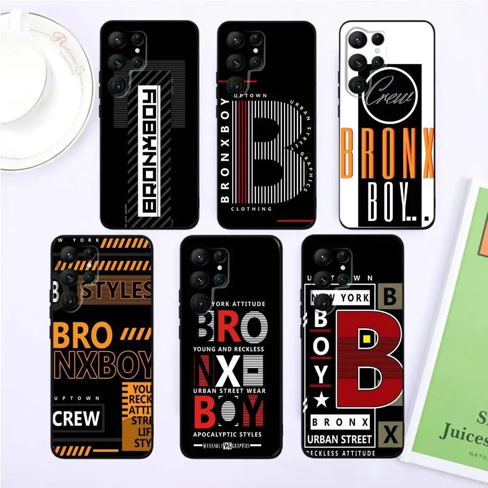

Fashion Bronx Boy Phone Case For Samsung S25,S24,S23,22,21,Ultra,Pro,S10,S30Plus,20lite Black Cover