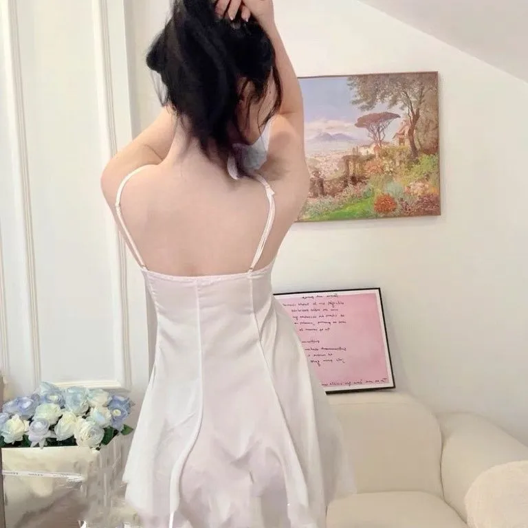 الجنس الملابس الداخلية النسائية تفريغ الدانتيل الرغبة النقية منامة الصيف غرفة خاصة الحمالات مثير المنزل ثوب النوم Cw79524