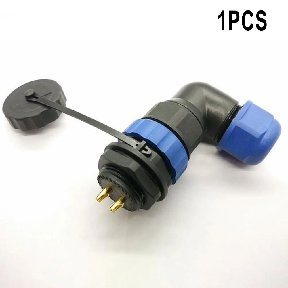 Circular Connector Multifunctional IP68 Waterproof Elbow Connector Blue Black More Than 500 Times Mechanical Life