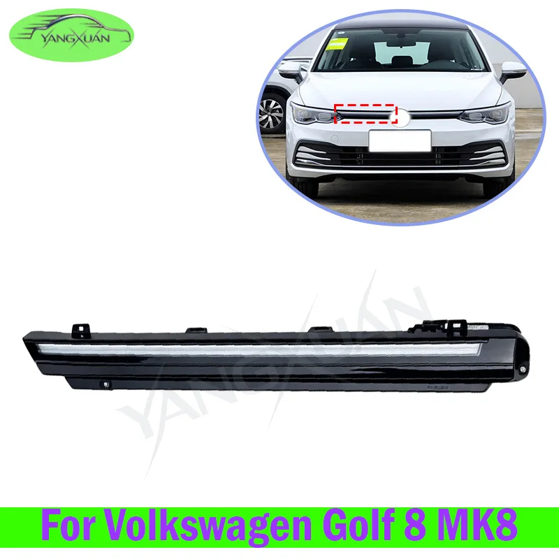 Front Bumper Grille Center Light For Volkswagen VW Golf 8 MK8 5HG941653 5HG941654 Car Front Central Grille Lamp