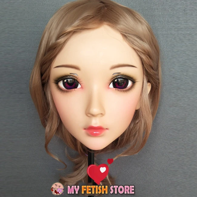 (Wei-03) Gurglelove femme douce fille résine demi-tête Kigurumi BJD masque Cosplay japonais Anime rôle Lolita masque Crossdress poupée