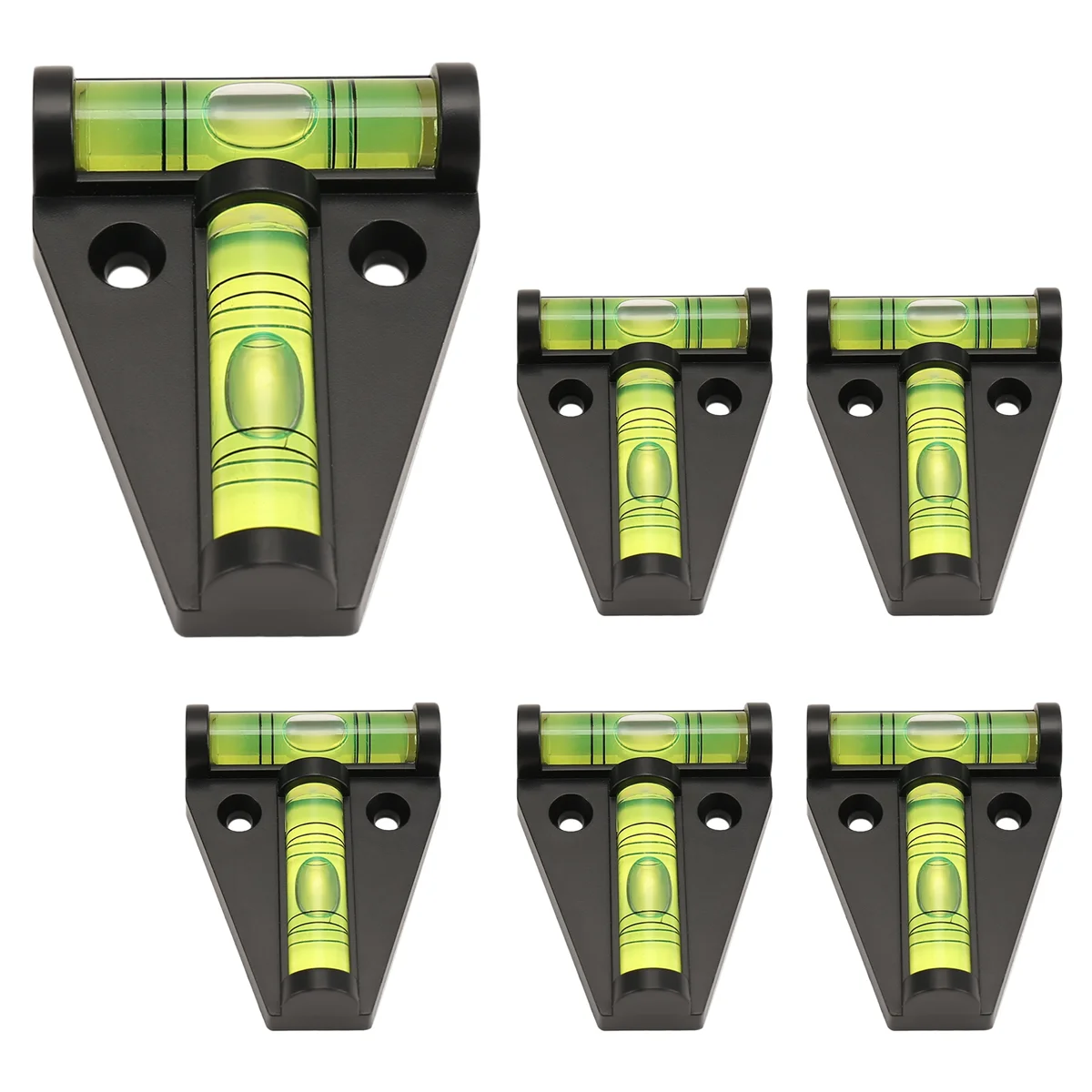 YDSC 6 Pack RV T Level, 2 Way T-Type Cross Check Bubble Level for Caravan RV Camper Trailer Motorhome Machines Boat