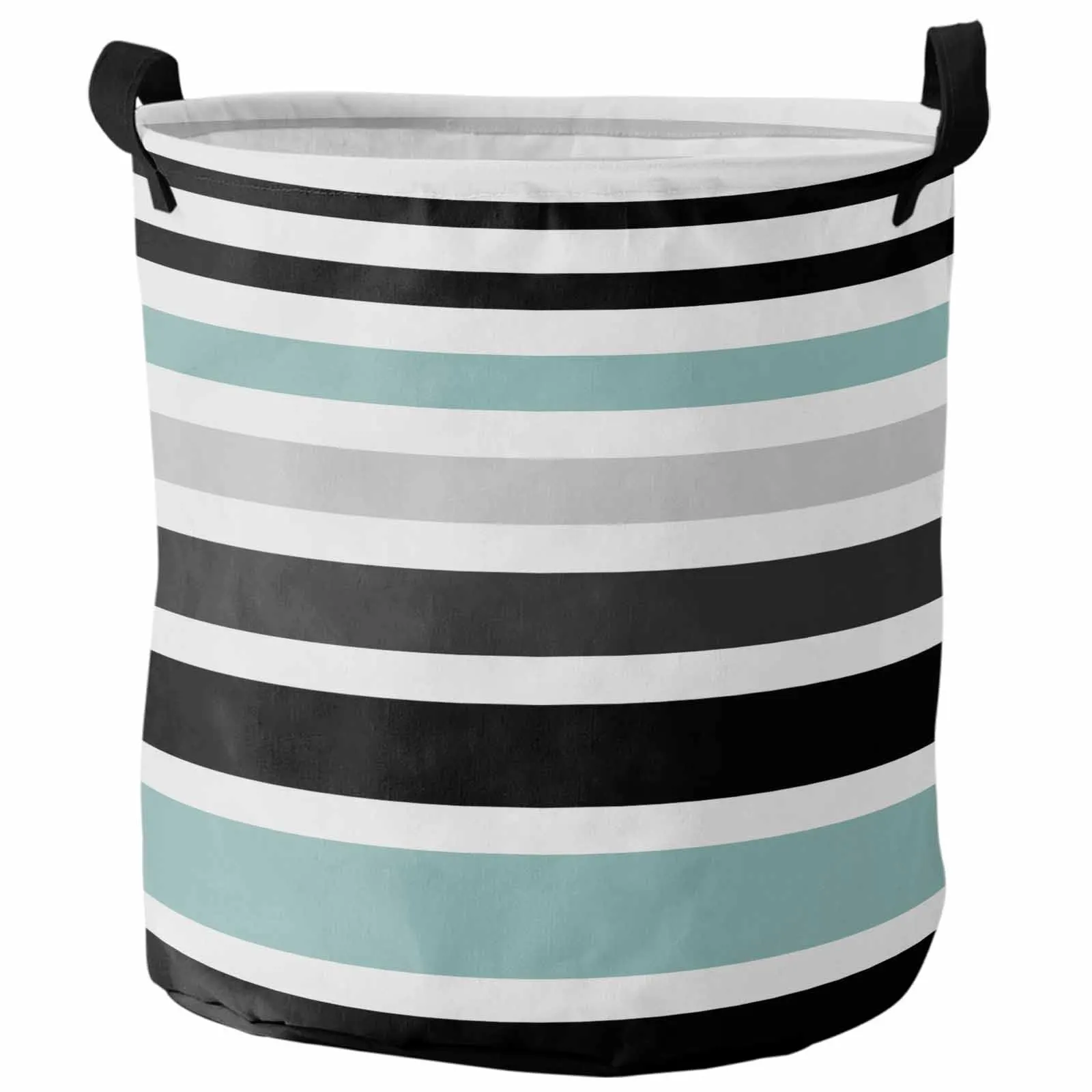 

Classic Fashion Coarse Stripes Lines Dirty Laundry Basket Foldable Waterproof Clothing Children Toy Storage Basket