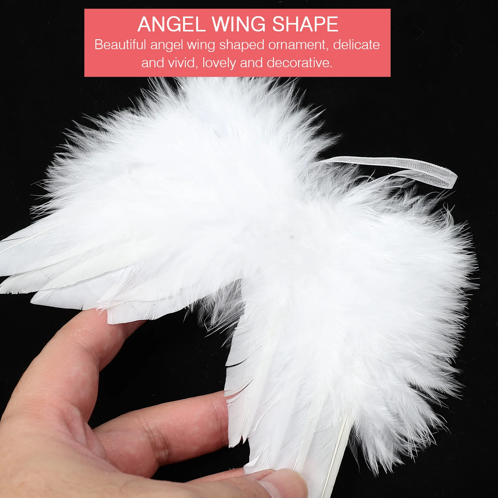 

10pcs Wings Angel Wing Decor For Christmas Party Photography Prop Light Comfortable Universal Design