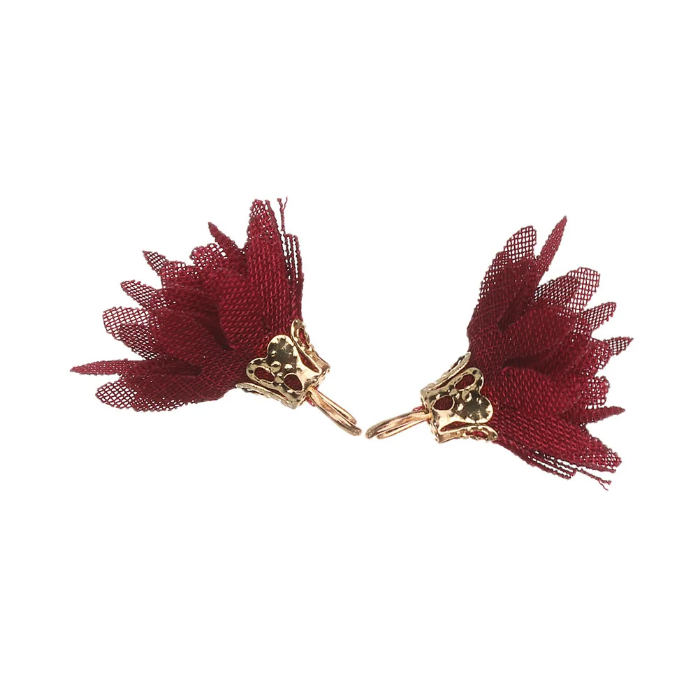 

Chiffon Flower Petal Pendant Lightweight DIY Jewelry Accessories for Necklace Bracelet Keychain Bag Phone Decoration Mini