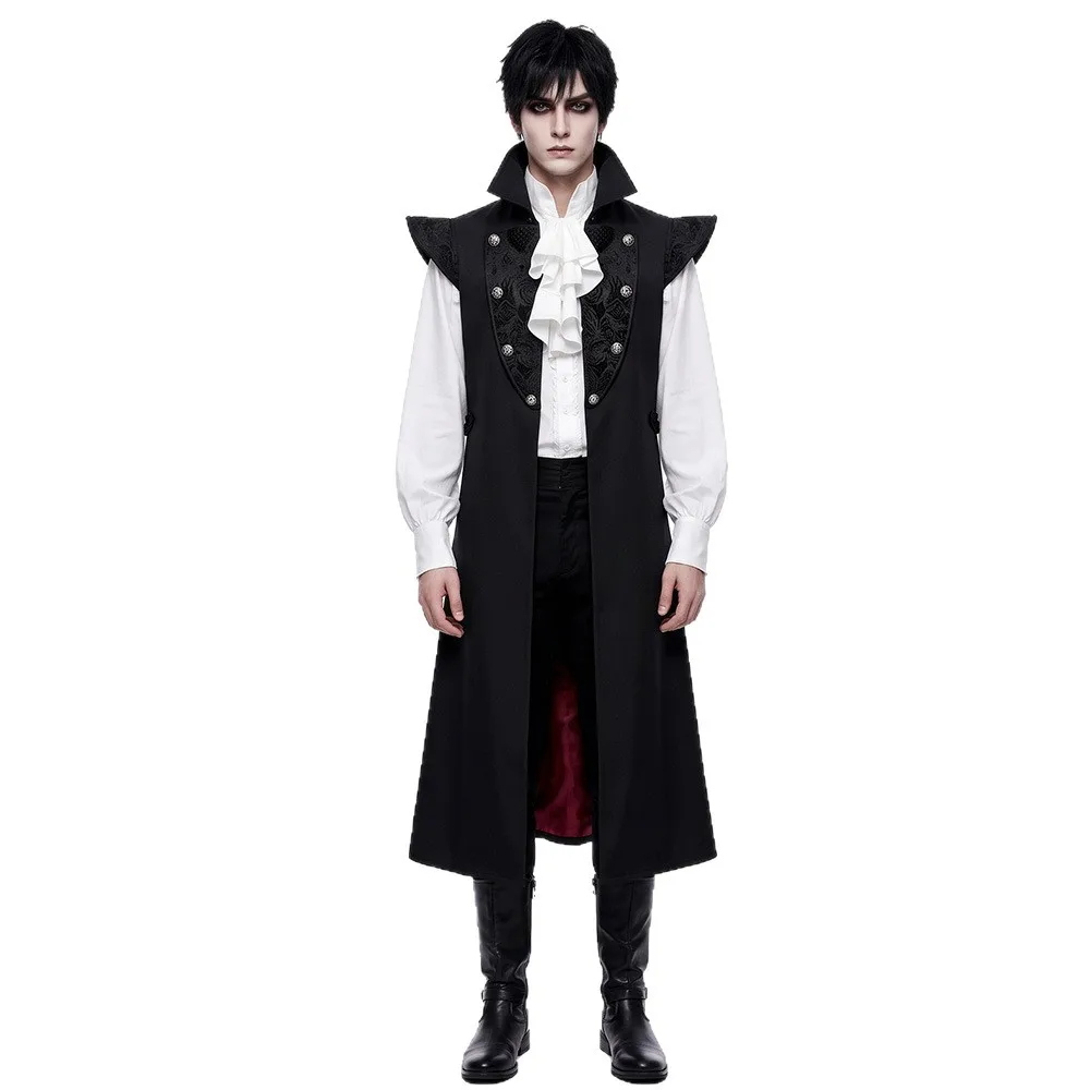 New  Costume Jacket Halloween Role-playing Cosplay Vest Men's Count  Outfit Fashionable Gothic Style