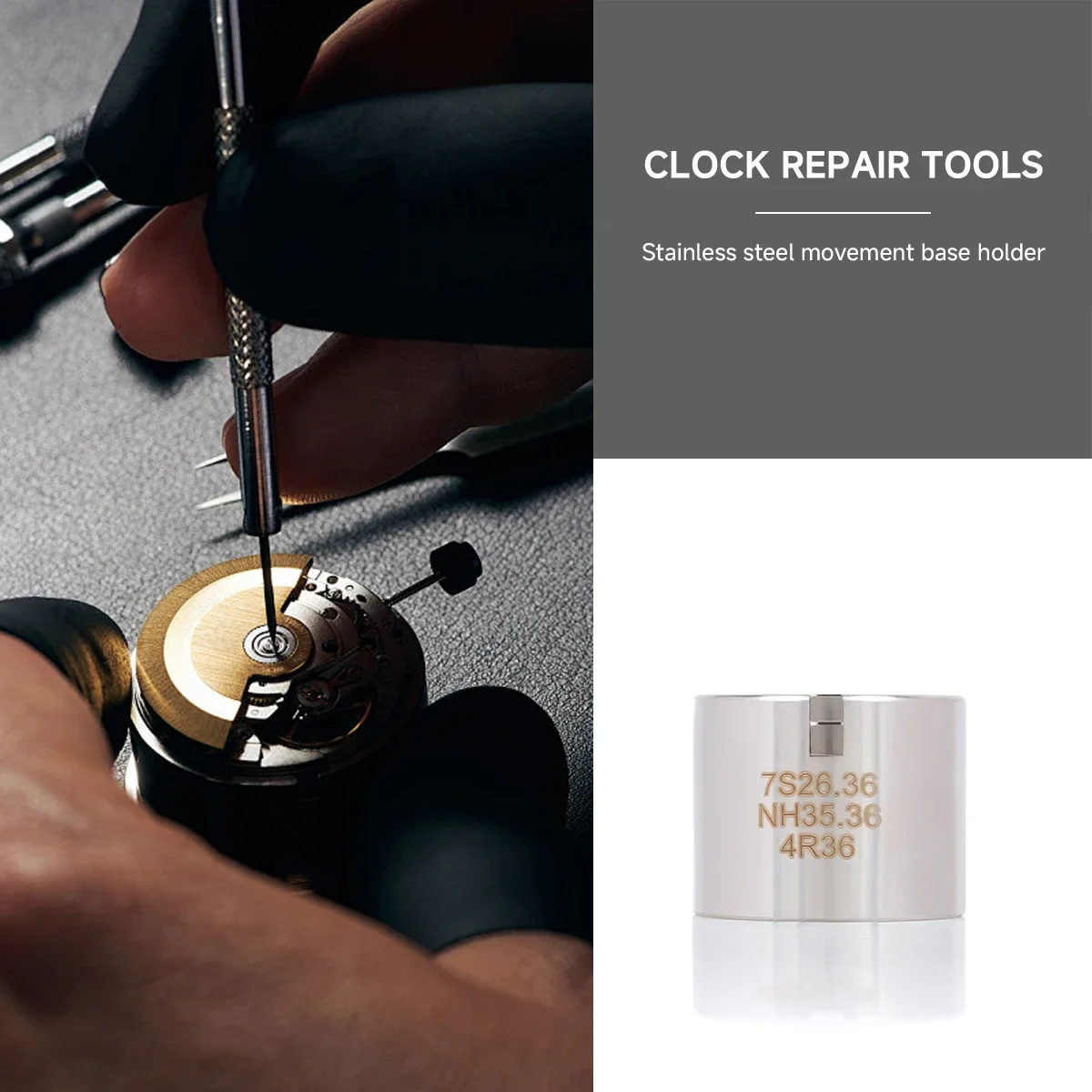 ساعة حركة حامل قاعدة صالح ل SKX007 NH35 36 7S26 7S36 4R36 NH34 NH 37 38 أدوات إصلاح الرجال ساعة قاعدة أداة تجميع إصلاح