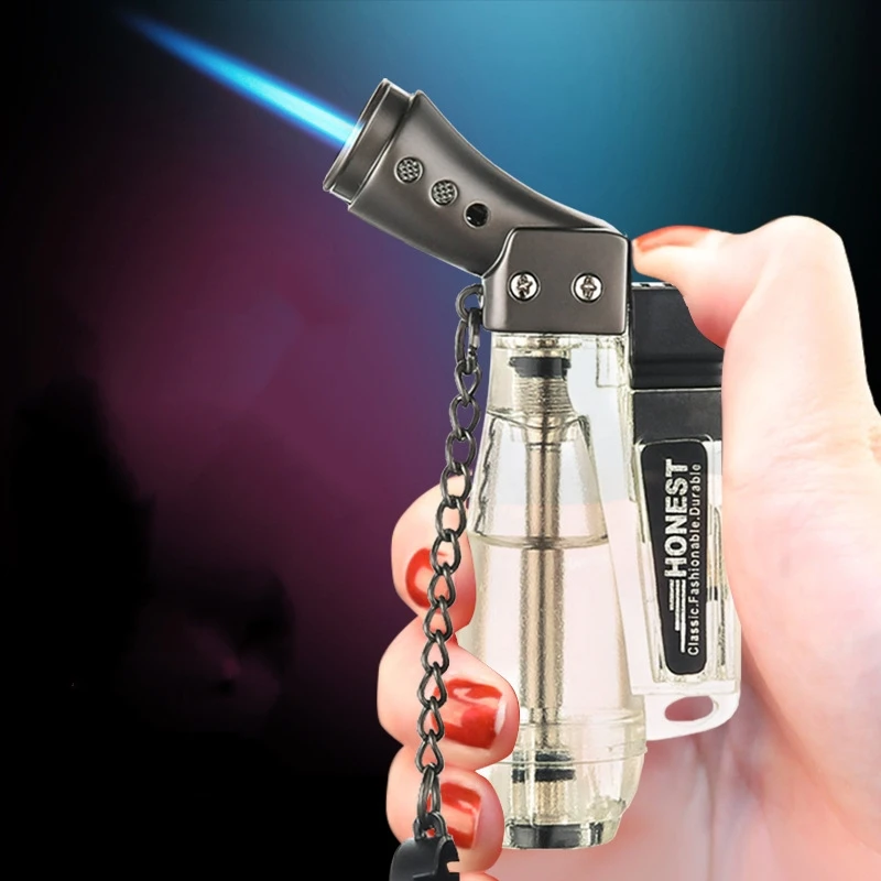 

HONEST Windproof Torch Lighter with Gift Box - Refillable Butane Gas & Durable for Outdoor Camping, Tactical Gear Enthusiasts