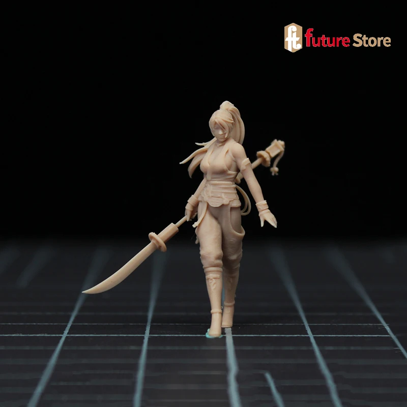 

1/64 Female Solider Dragon Sword Scene Props Miniature 3D Print Figures Model For Sand Cars Vehicle Toys Decoration