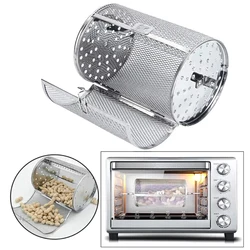 Stainless Steel Grill Rotisserie Oven For Kitchen Fry Basket Coffee Bean Grilled Cage Drum Rack Air Fryer Accessories Universal