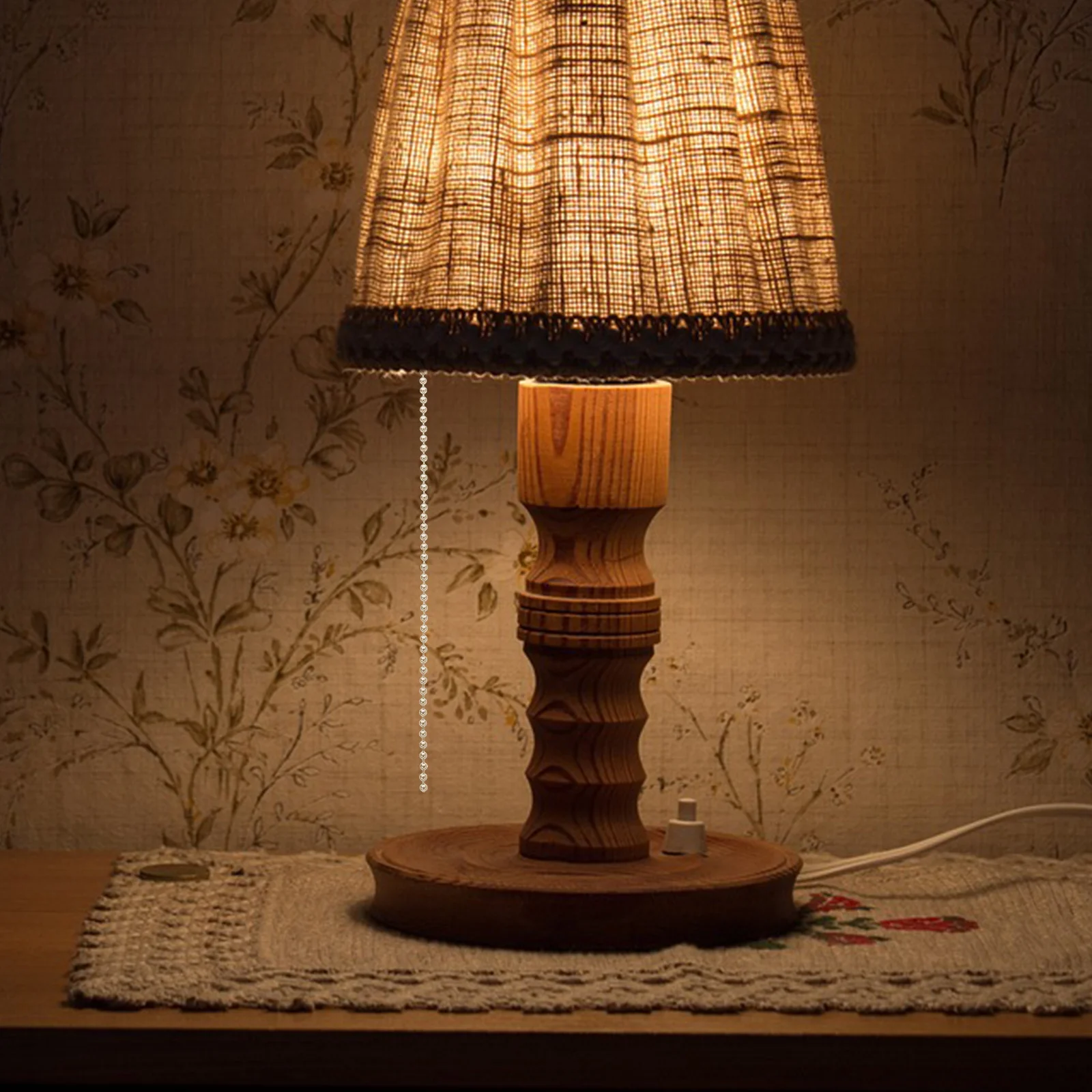 

1 set Beaded Pull Set Silver Ceiling Fan Pull Chain Extension Lamp Accessories Chain Extender With Matching Connectors For Light