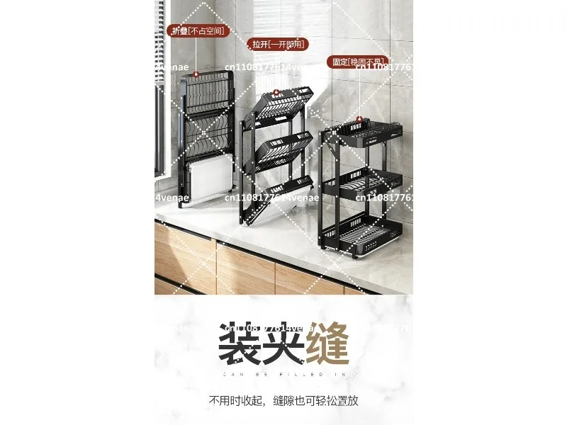 Foldable Kitchen Dish Rack Wall Mounted Punch-Free Storage Box for Plates Chopsticks view 6