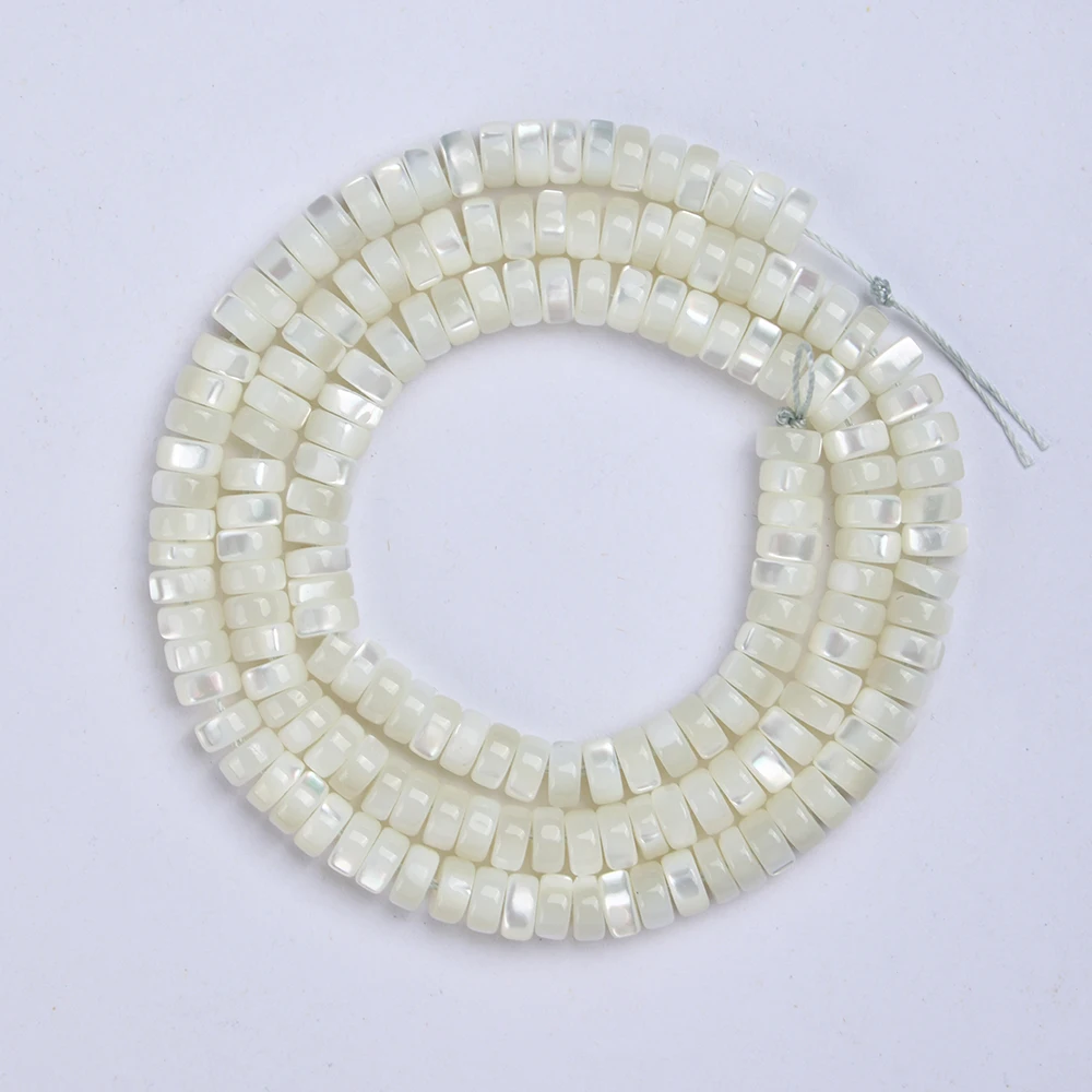 A ++ jual panas putih Trochus Shell Sea Shell Tubular Beads untuk membuat perhiasan gelang kalung