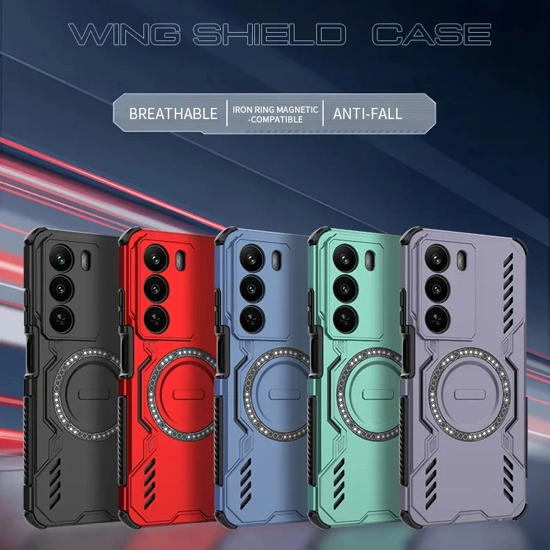 

Strong magnetic phone case for Realme C73 C71 Narzo 80 lite Military grade earthquake prevention phone protective case