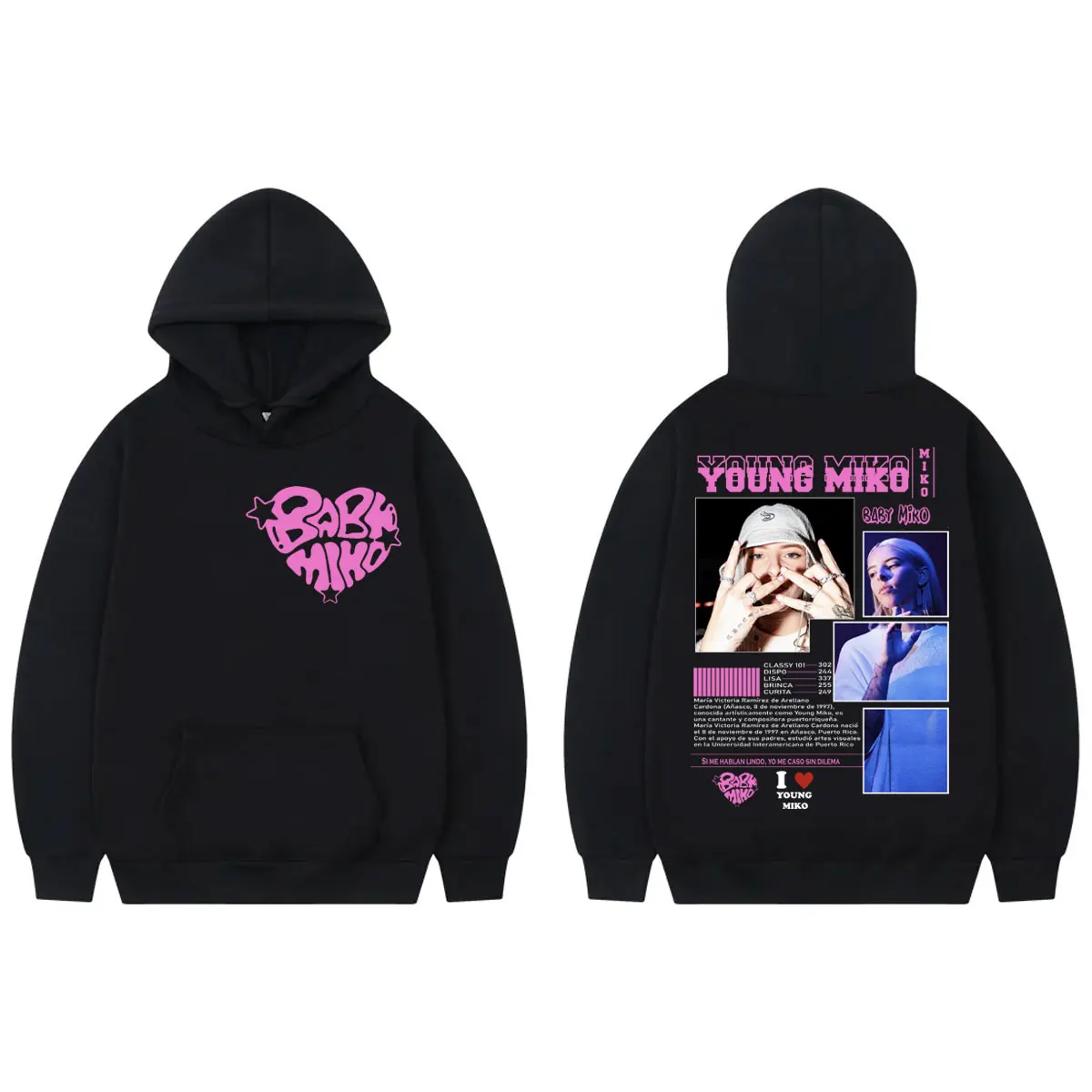 

Rapper Young Miko Merch Hoodie Fashion Y2k Aesthetic Oversized Sweatshirts Men Women Casual Long Sleeve Pullovers Streetwear
