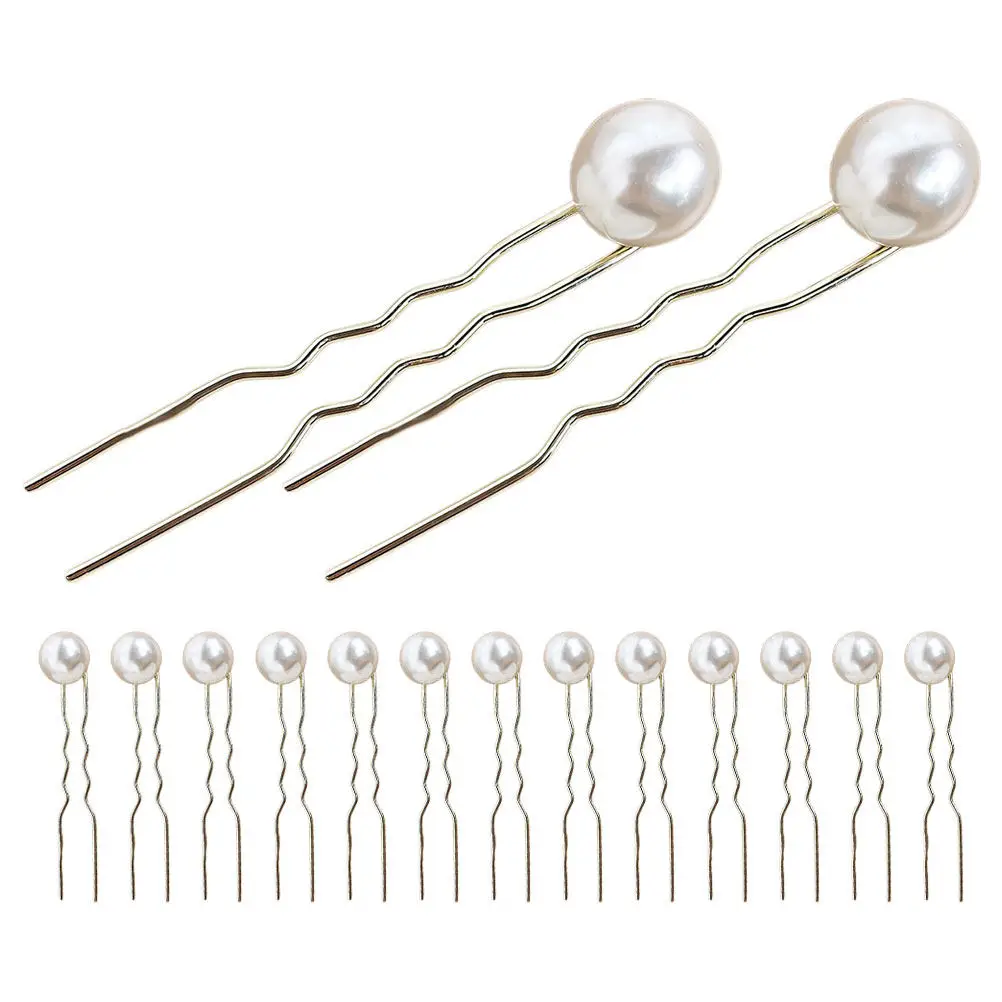 

30 шт. жемчужных заколок для волос, элегантные свадебные шпильки, винтажные U-образные аксессуары для причесок невесты и подружек невесты, для создания цветочных пучков