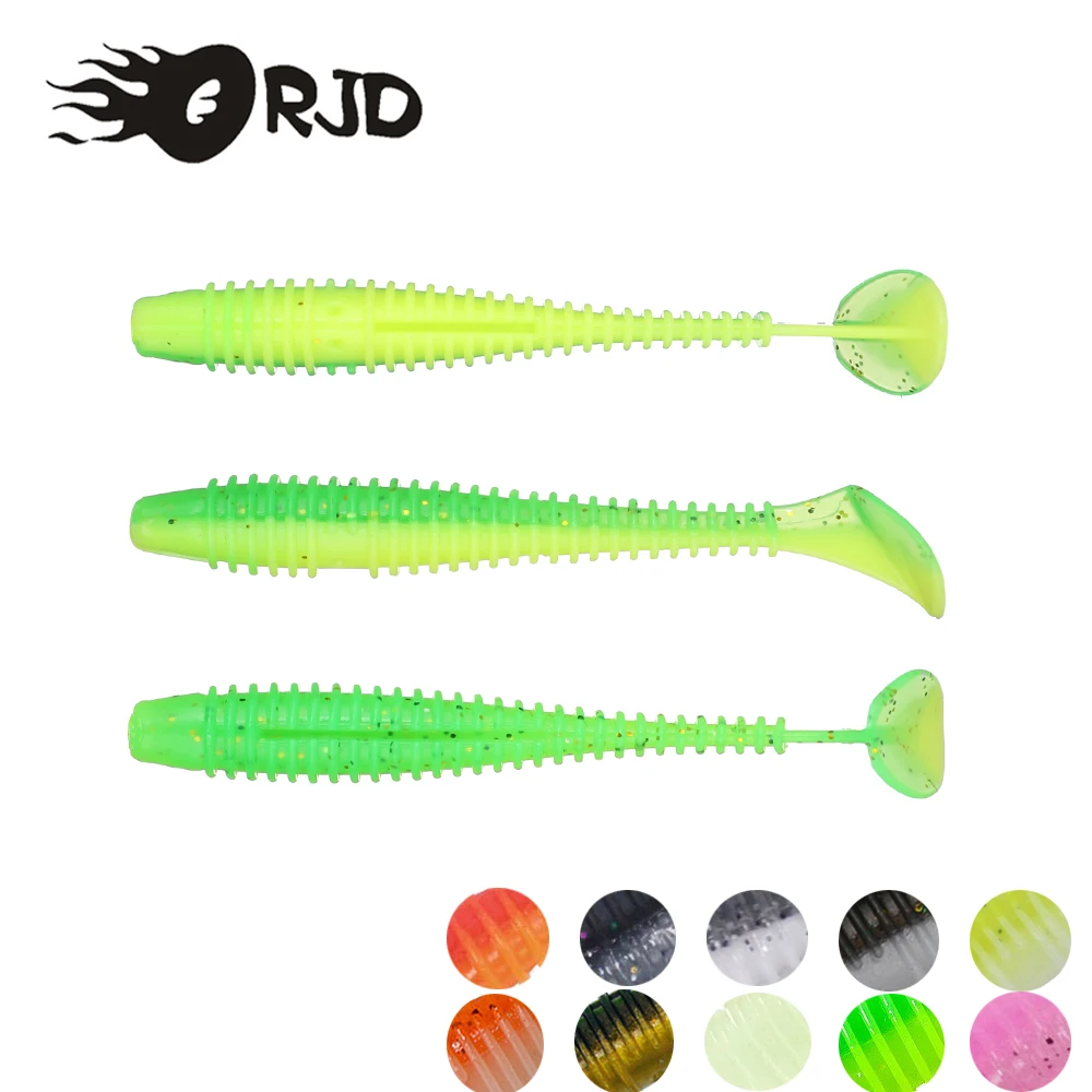 

ORJD Silicone Fishing Lures Soft Worm Odor Sea Swing T Tail Bait Artificial Track Accessories Bass Carp Pike Fishing Swimbaits