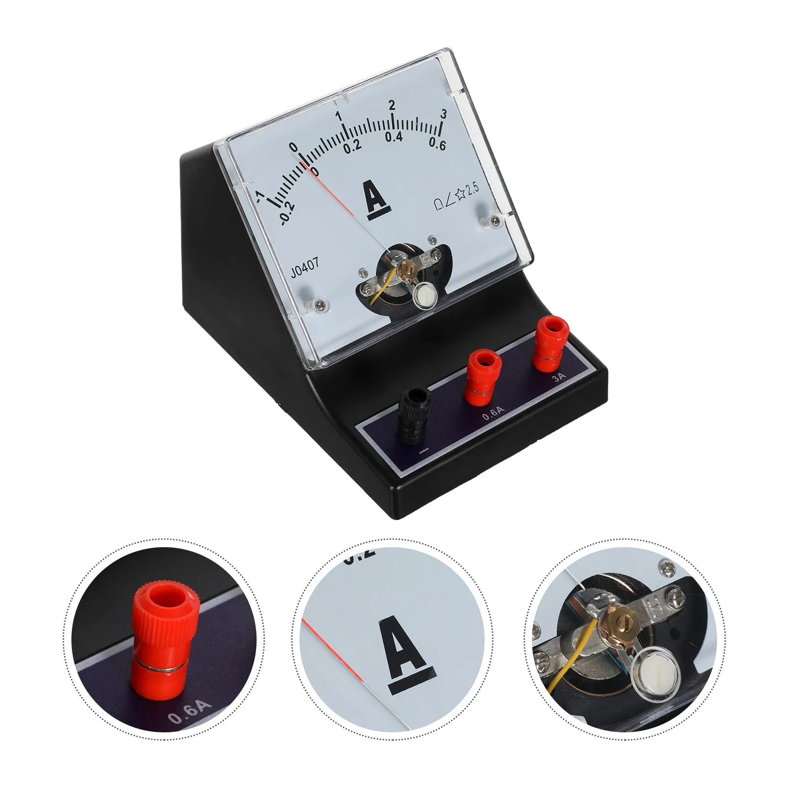 Physics Dc Ammeter High Sensitivity Teaching Ammeter for School Lab 0.6a 3A Student Current Meter Science Experiment Gauge