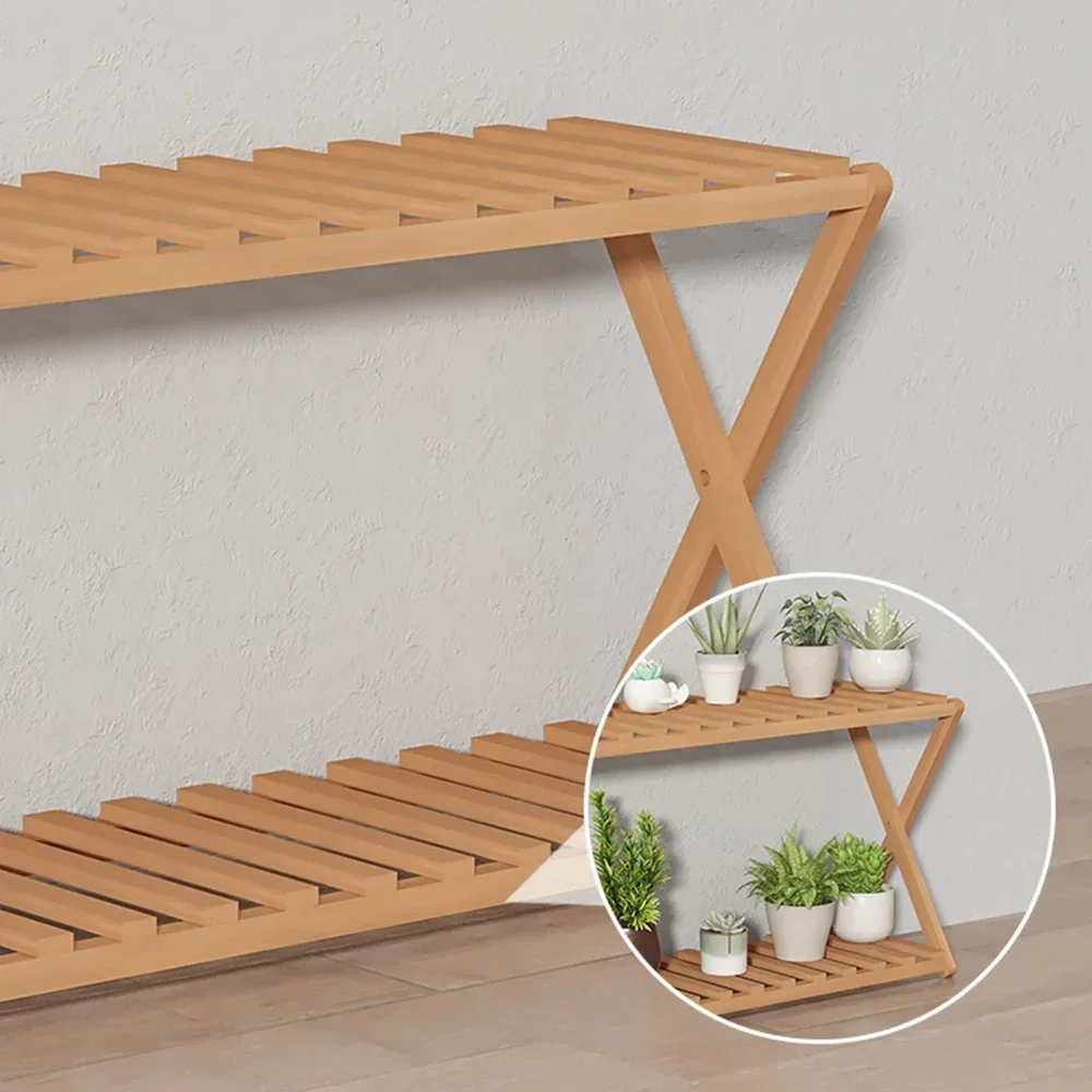 Organizer Flower Holder Display Shelf Plant Stand Living Room Balcony Stand Pots Outdoor Furniture Wooden Multilayer Flowerpot