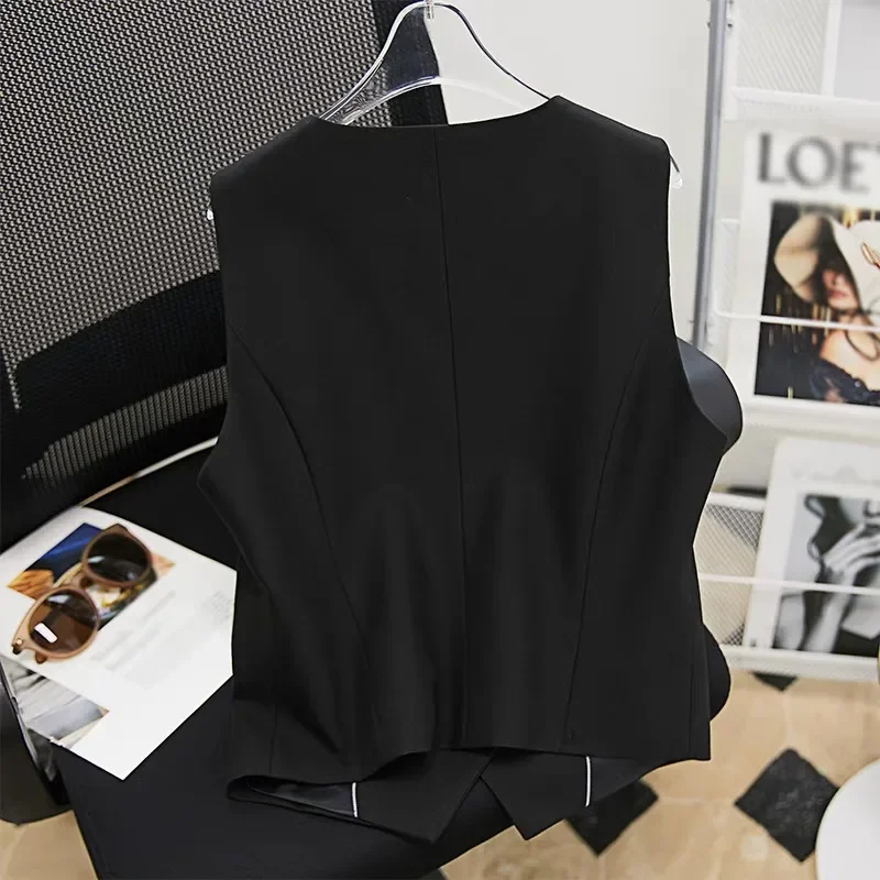 Vests Women Layering Slim Fit Chic Trendy Summer All-match Solid Harajuku Korean Fashion Office Lady Popular Profession Style