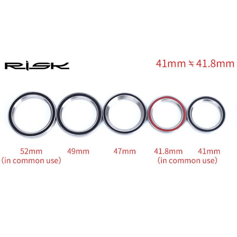 Risk Bicycle General Headset Repair Bearings For 28.6/44/30mm Mountain Bike Steel Bearing 41/41.8/47/49/52mm Bearing Repair