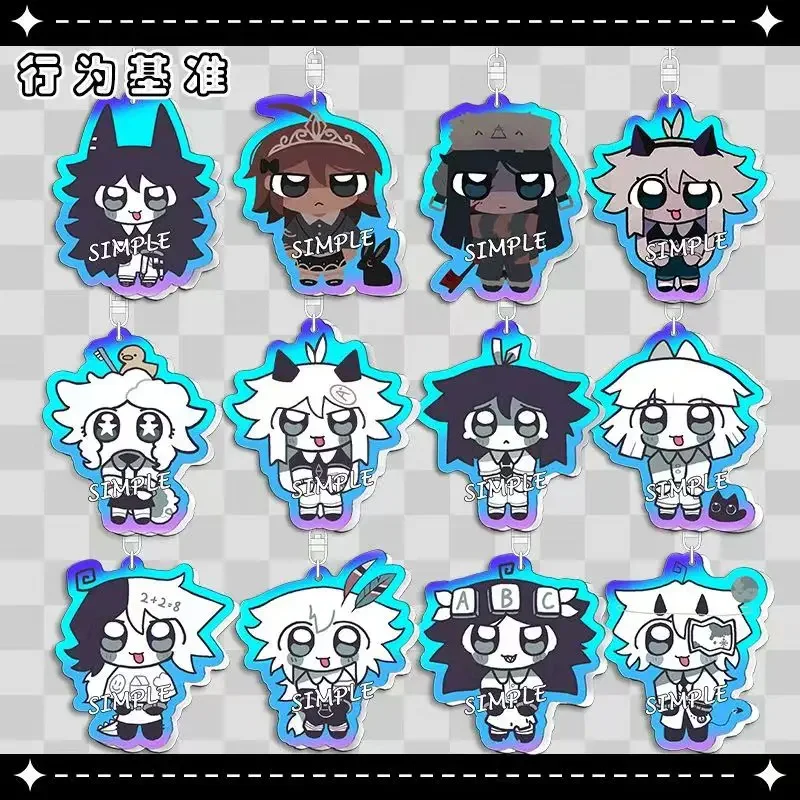 New Anime Fundamental Paper Education Cosplay Costume Key Pendant Props Acrylic Keychain Keyring