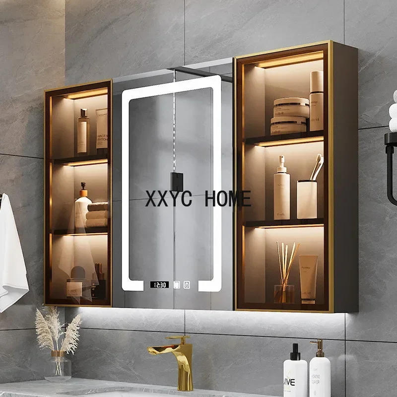 Metal Washbasin Bath Dressing Mirrors Bathroom Cabinet Storage Drawer Display Bath Mirror Wall Shelf Smart demist Room Furniture