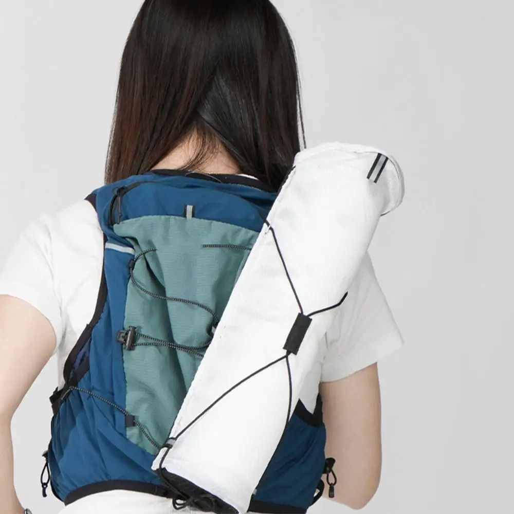 Lightweight Hiking Pole Storage Bag White Black Opening Tightening Trekking Poles Bag External Design Portable Sport Backpack