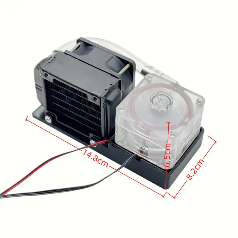 Mini Integrated Water Cooling System Radiator Fan with Pump for Electric Scooter E-bike Controller Industrial Equipment Phone PC