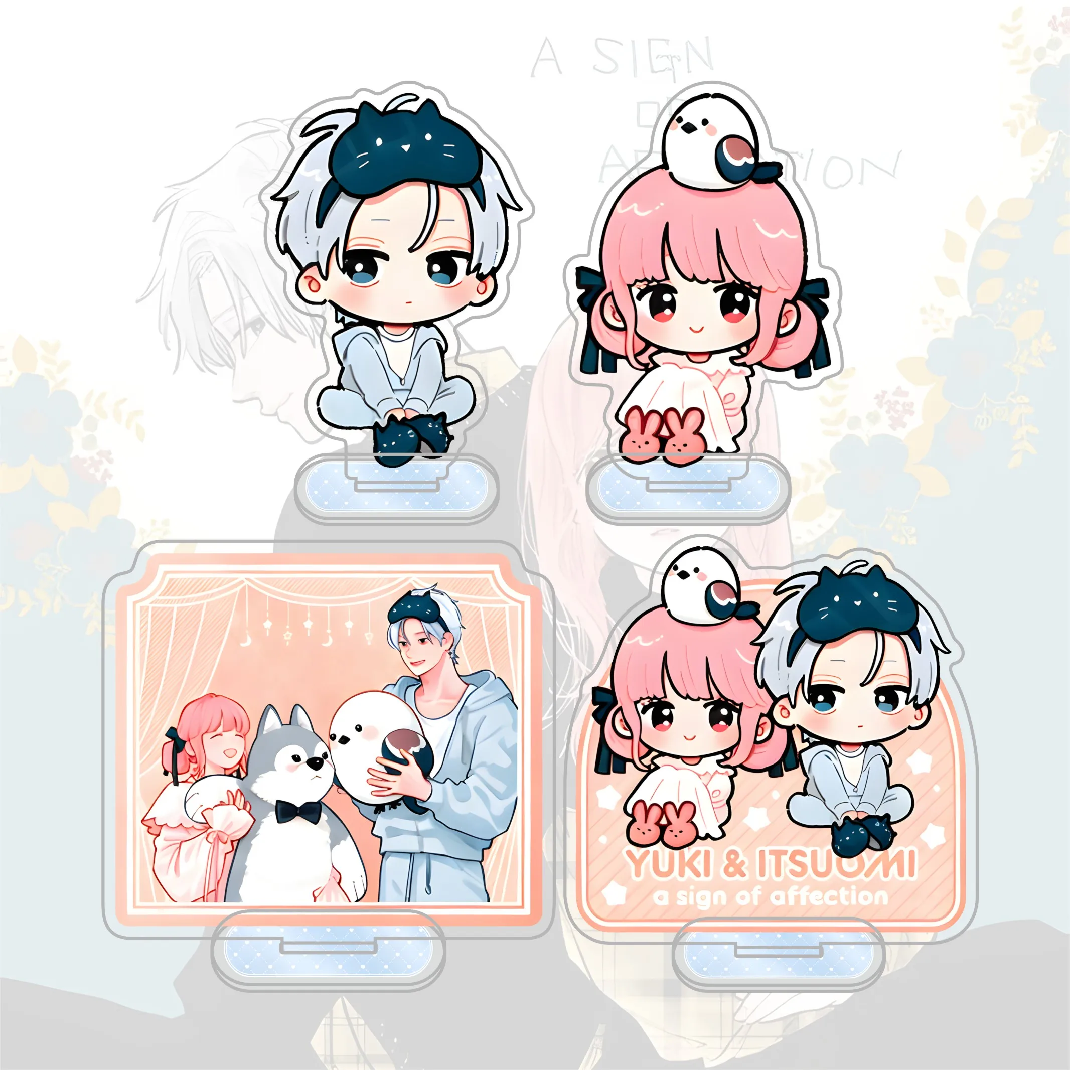 10cm Charm Anime A Sign of Affection Double-Sided Acrylic Stand key chains Ornament Accessories Goods Collection Gifts