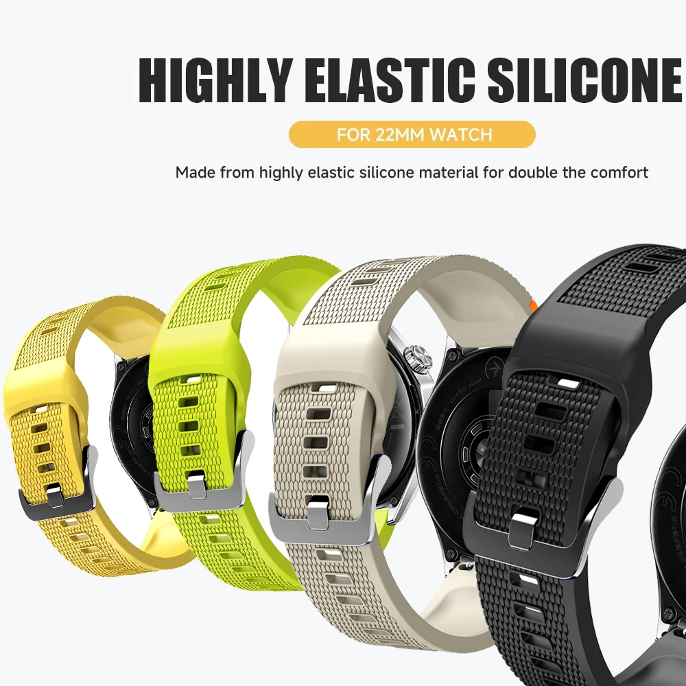Sports Silicone Strap for Zeblaze Stratos 4/Btalk 4 PRO 3 2 Smart Watch 22mm Breathable Wristband for Zeblaze Vibe 8 7/GTR/GTS 3