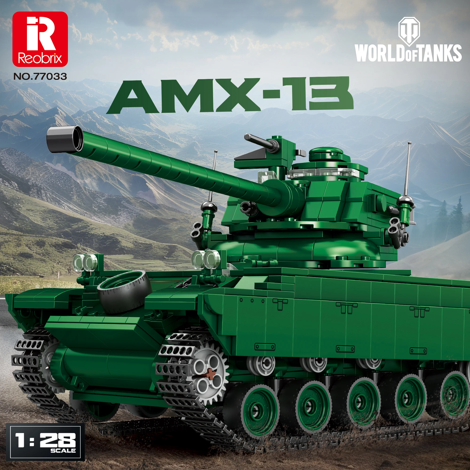 

AMX-13 Tank Building Set (1037pcs) - WW2 French Light Tank, World of Tanks Licensed, Birthday Gift for Teens & Adults