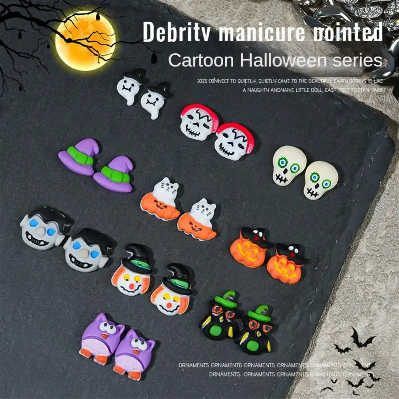 Halloween Imp Nail Art Ornament Cartoon Resin Ghost Imp Pumpkin Grimace Phone Shell Jewelry Accessories