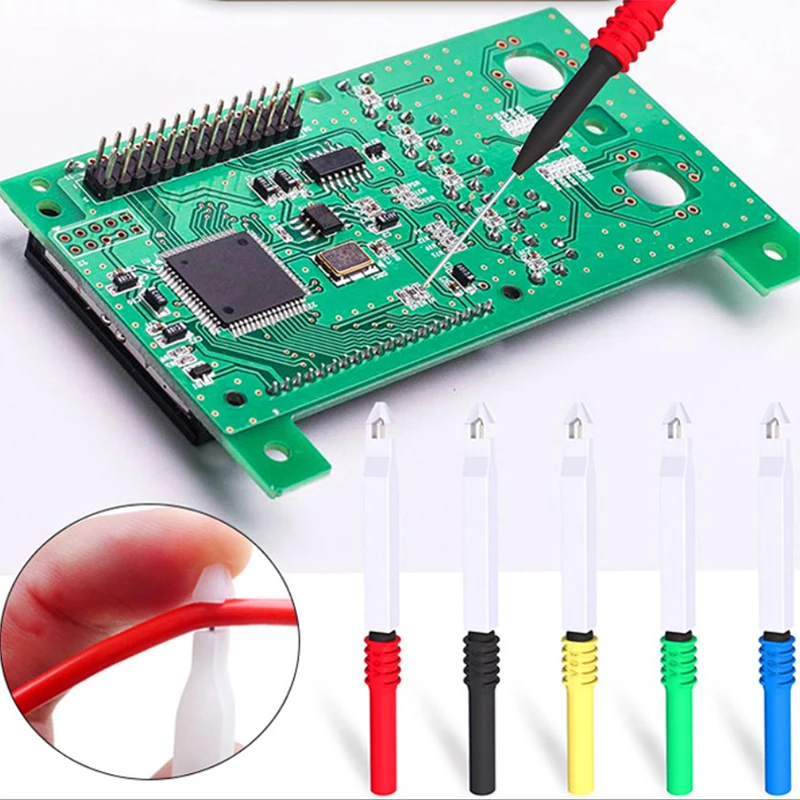 1/5Pcs Handheld Oscilloscope For Automotive Electrician Multimeter Probe Test Needle Back Pin Banana Plug Diagnostic Tester