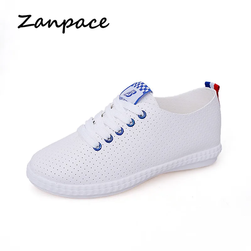 2023 Casual Platform Shoes Womes Summer Breathable White Sneakers Flats Ladies Shoes Lace-Up Platform Womens Shoes Large size 41