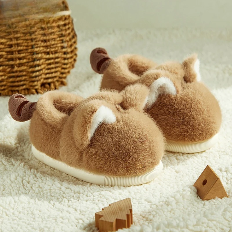 

Детские домашние хлопковые тапочки 2025, новые зимние волосатые женские домашние милые ботинки с сокровищами, модные ботинки для девочек, детская теплая универсальная обувь